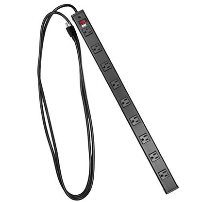 Iron Forge Cable 9 Outlet Surge Protector Power Strip, 9 Ft - Black - style: 9 Outlet