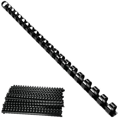 100 Pcs Plastic Binding Combs, 1/2 Inch Diameter 21-Ring Comb Binding Spines, 80 Sheet Capacity for A4 Documents, Reports, Manuals, Photo Albums and Office Supplies
