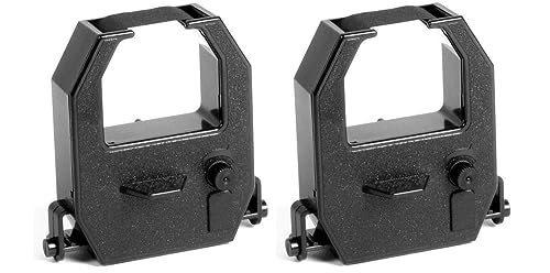 COMPUMATIC Ribbon For Amano PIX & TCX Time Clocks, Black Ink 2-Pack | Replaces Amano CE-315151 and fits all Amano PIX & TCX Models 10/11/15/20/21/22/25/28/35/45/55/75/85/88/90/95/200/3000/4000