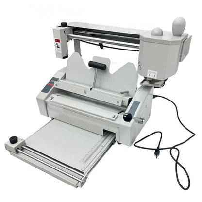 TECHTONGDA A4 Manual Hot Glue Book Binder Glue Book Binding Machine, 110V Desktop Wireless Book Binder with Indenting Function, Max Book Size 12.6"x11"