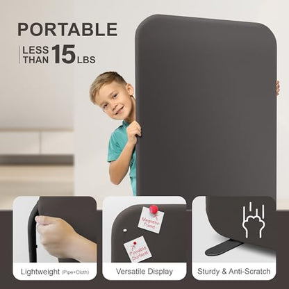 DECOLAB Room Divider Panel, Standing Privacy Partition Wall 29"x65", Iron - color: Iron