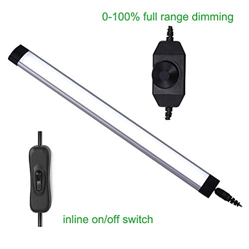 AIBOO LED Under Counter Light Rigid Bar Under Above Cabinet Plug in Kitchen Lights Linkable with Rocker Switch(4 Panels,Daylight White) - color: Daylight White, size: 4-Bar-Kit