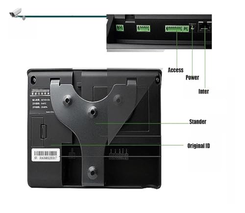 Fingerprint Face Time Clock Punch Machine Face Recognition Time Attendance Door Access Control System Optional WiFi for Small Businesses for Small Businesses,Black-Basic - size: Basic