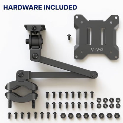 VIVO Black Pole Mount Monitor Arm - color: Black, size: 23 to 43" screens