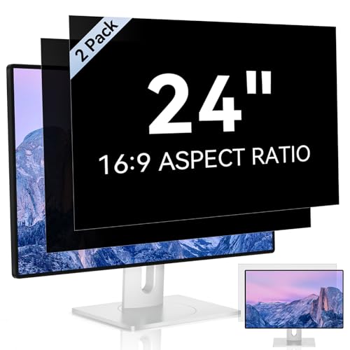 Mamol [2 Pack] 24 Inch Computer Privacy Screen for 16:9 Widescreen Monitor - size: 24" (16:9)