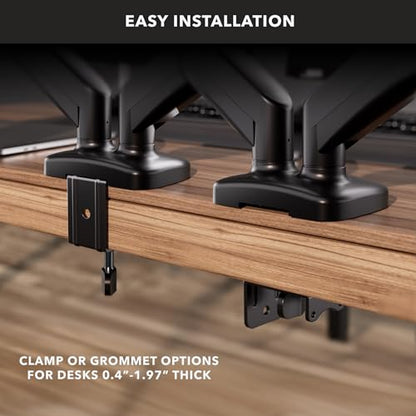 Mount-It! Dual Monitor Desk Mount, 13-32", 17.6 lbs Each