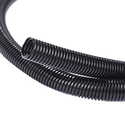 Alex Tech 25ft - 1/4 inch Split Wire Loom Tubing - Black - color: Black, size: 1/4"-25ft