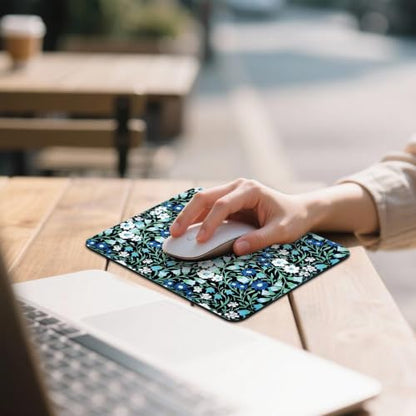 Mouse Pad for Desk with Stitched Edge, Premium Cute Washable Mouse Pads. Computer Mousepad with Non-Slip Rubber Base, Mousepads for Laptop, 9.25x7.75x0.12 inch (Midnight Vines) - color: Midnight Vines