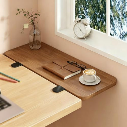 Desk Extender Tray,Computer Elbow Arm Support,Foldable Keyboard Tray,90° - color: Walnut, size: 70cm x 20cm