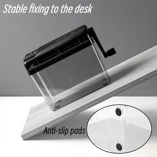 Manual Hand Shredder Mini Portable Shredder for A6 Sheets Hand Crank Paper Shredder for Office School Home Invoices Small Notes Letters Folded A4 Portrait