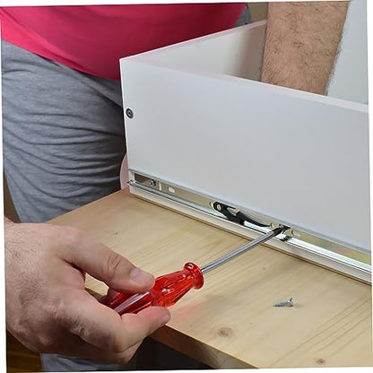 Outanaya 13.77 Inch Bearing Keyboard Slide Rails Soft-Close Under Desk Drawer Slides for Custom Keyboard Tray Mount with Ball Bearing Design