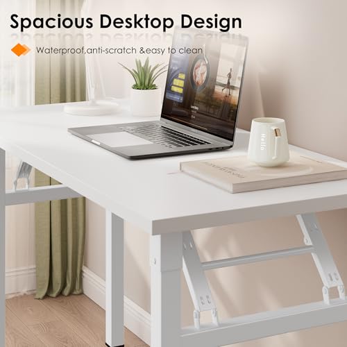Need Small Folding Computer Desk, 35.8 Inch Writing Table, White - color: White, size: 35.8 inches