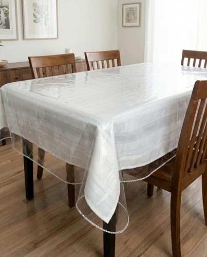 Broder Heavy Duty Clear Plastic Table Cover Protector Rectangle 52x70 – Waterproof, Oil Proof, Wipeable Vinyl Tablecloth Protector, Thick PVC, for Dining Room, Kitchen, Desk, Office, Everyday Use - size: 70" x 52" (Rectangular)