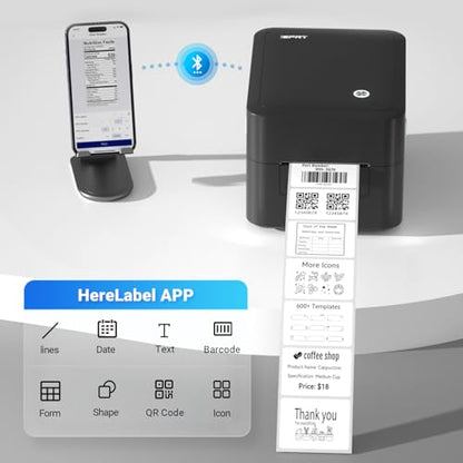iDPRT SP320 Desktop Label Maker Bluetooth Thermal Shipping Label Printer | for Parcel Shipping, Small Businesses, Offices, and Home, Sticker Printer Supports Amazon, TikTok, Etsy, Shopify, USPS, etc