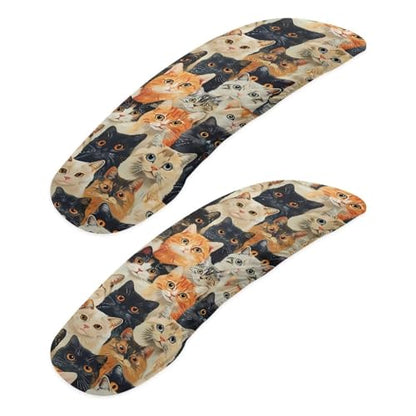 Cute Cartoon Cats Printed Office Chair Arms Protector Kitten Printed Office Seat Hand Rest Protector with Elastic Edge, Stretchable Skin Friendly Computer Chair Desk Chair Arms Covers - color: Cute Cartoon Cats - Multi