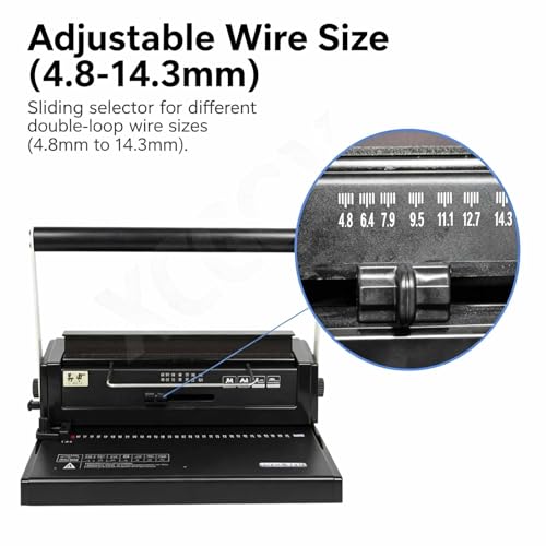 Loose Leaf Iron Ring Punching Machine, Rubber Square Hole Binding Machine, 34 Hole Manual Wire Coil Puncher, Maximum Hole Punch 120 Sheets, for A4, B5, A5 Paper Binding Machine