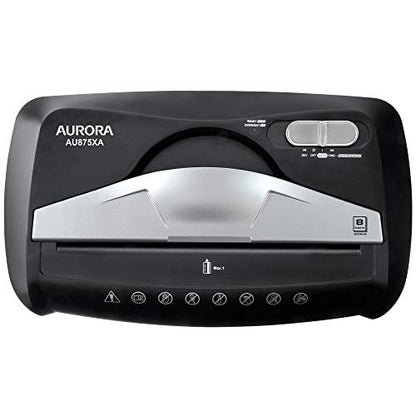 Aurora AU875XA Paper and Credit Card Shredder with 3.7-Gallon Wastebasket, 8-Sheet Cross-Cut with Basket - style: 8-Sheet Crosscut