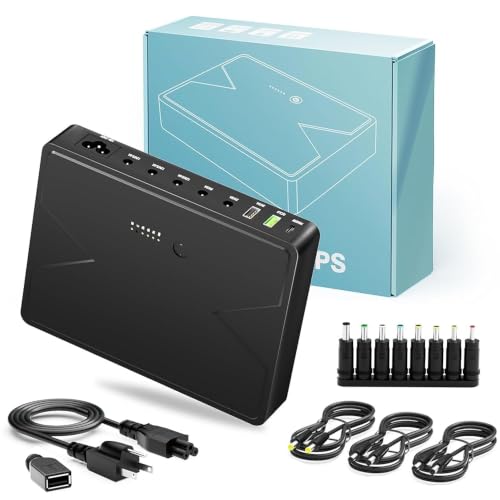 Wbacon 14 PCS Mini UPS 20000mAh Battery Backup & Surge Protector