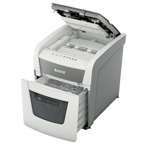Leitz IQ Paper Shredder, Cross Cut, 50 Sheet, 5 Gallon Bin, P4 Security, Autofeed, Anti-Jam, Home Office (170008) - style: IQ Autofeed (50 Sheets)