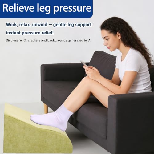 Foot Rest for Under Desk at Work, Ergonomic Under Desk Footrest with Washable Cover for Office, Home & Gaming Leg Elevation Pillow Fruit Green - color: I-fruit Green