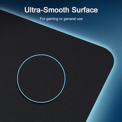 Senetem XL Mouse Pad 31.5x11.8 in, Large Gaming Desk Mat, Black Non-Slip - size: 31.5L x 11.8W inches