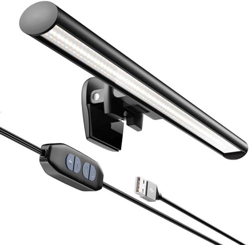 CATPOWER Portable Laptop Monitor Light Bar, USB Connection | e-Reading LED Task Lamp, 3 Color Temperature Settings, 10 Levels Brightness Adjustment, No Screen Glare, Space Saving - size: Laptop Monitor Light