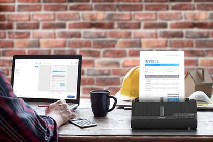 Epson Workforce ES-C320W Wireless Compact Document Scanner Duplex 20-pg ADF | 20-Page Auto Feeder 2-Sided Duplex Scanning Mobile Connectivity Paper and Card Support - style: ES-C320