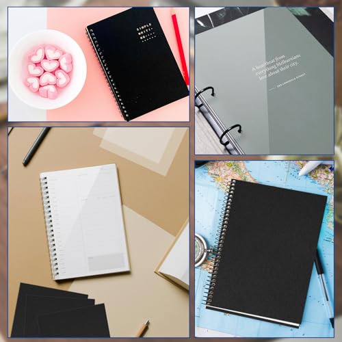 VOKOY 60 Pack 8.5x11 Inches Binding Covers and Backs Set, Letter Size Quality Un-Punched Report Covers, 30 Pcs 10mil Clear Binding Covers 30 Pcs 12mil Black Plastic Covers for Home Office - size: 60 Pack, style: 30 Pack Clear & 30 Pack Black