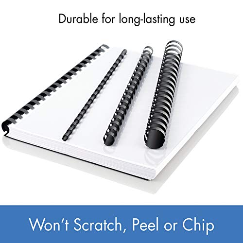Mead CombBind Binding Spines/Spirals/Coils/Combs, 5/8", 125 Sheet Capacity, Black, (4000135), 125 Count (Pack of 8) - size: 5/8" (Pack of 8)