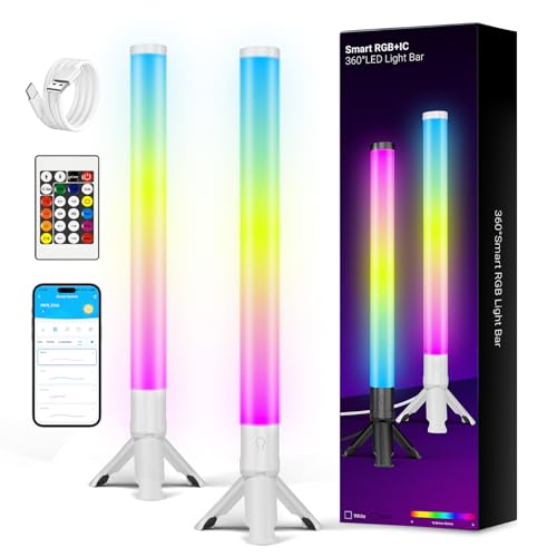 DAYBETTER 360° Smart LED Light Bars, TV Light Bar for Room, PC, Desk Decor - color: White