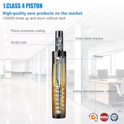 Office Chair Cylinder Replacement (5.5" Stroke) - size: 5.5" Stroke