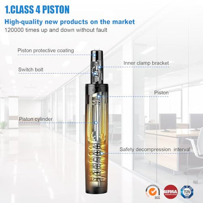 Office Chair Cylinder Replacement (5.5" Stroke) - size: 5.5" Stroke