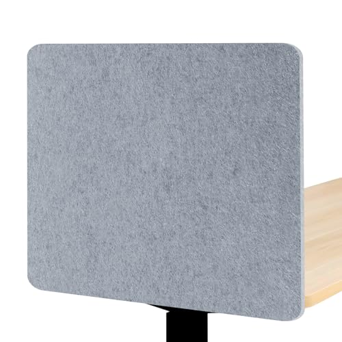 2-Pack Felt Desk Dividers, Clamp-On Panels, 16 x 24 Inch, Light Gray - color: Light Gray, size: 16×24 in (2pcs)