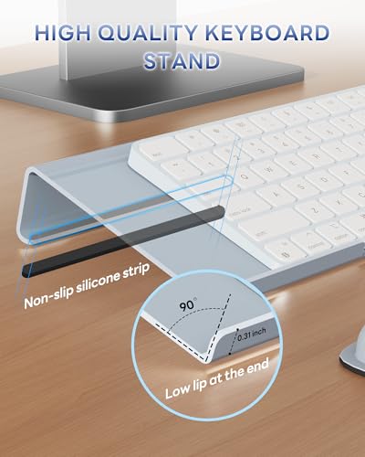 Laborio Computer Keyboard Wrist Rest, Keyboard Riser Stand for Desktop - color: Gray