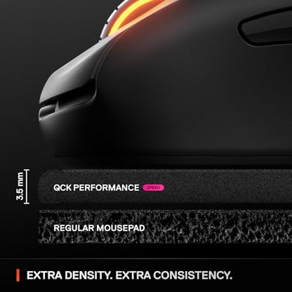 SteelSeries QcK XL Performance Speed Gaming Mousepad — Extra Density for a Smooth Glide — Low-Profile Edge Stitching — Non-Slip Neoprene Rubber Base — 15.75 x 34.43 inch — FPS, MOBAs, RTS, MMO - size: XL, style: Speed