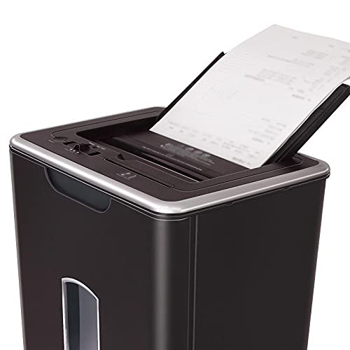 Auto Feed Microcut Paper Shredder, Professional Grade High Security, CD/Card Ultra Quiet Shredder for Home Office with(Black)
