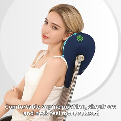 Ergonomic Office Chair Headrest, Adjustable Neck Support Pillow with Removable Washable Cover, Universal Head Rest Attachment for Office Chairs, Wheelchairs, Desk Chair Napping (Navy Blue) - color: Navy Blue