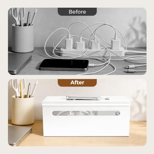 Metal Large Cable Management Box Cord Hider Wire Organizer Boxes