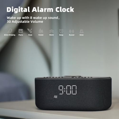 Sound Machine Alarm Clock for Bedrooms with 21 Soothing Sounds
