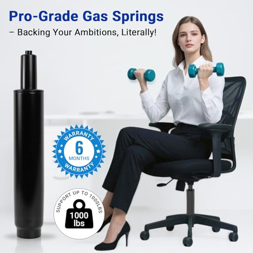 11-16.5 Inches Office Chair Cylinder Replacement, TOP-Activated - color: Matte Black, size: 5.5‘’ Height Range