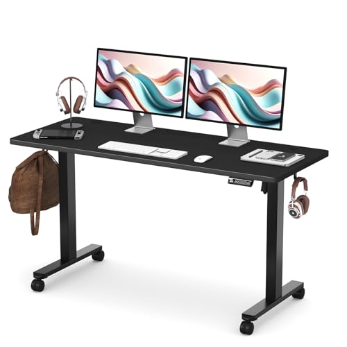 Monomi 59" Electric Standing Desk,Adjustable Height Sit Stand Up Desk,Black - color: Black, size: 59x24