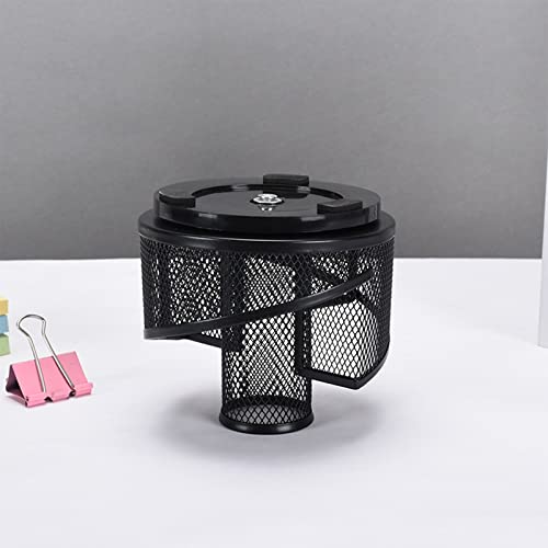 Mesh Rotating Desk Organizer, Black Pen Pencil Holder Metal Desktop Stationery Storage Caddy, 5 Grids Desk Organizer for Home Office Art Supplie, Pen Holder For Desk, Pen Holder Pen Cup Marker Holder