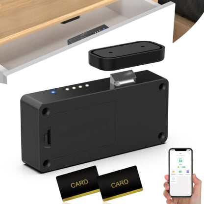 Smart Cabinet Lock, Hidden Baby Proofing Child Proof Drawer Locks - color: Black