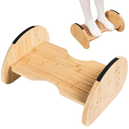 Bamboo Foot Rest for Under Desk at Work