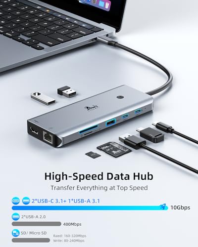 LIONWEI USB C Docking Station Multiport Adapter with Triple Monitor 3 HDMI