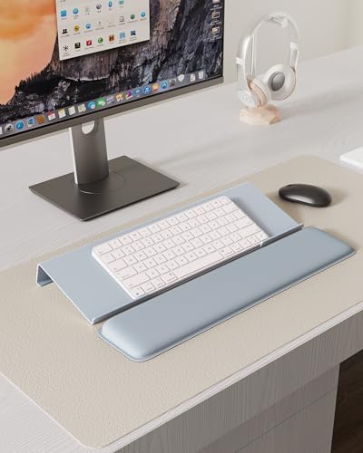 Laborio Computer Keyboard Wrist Rest, Keyboard Riser Stand for Desktop - color: Gray