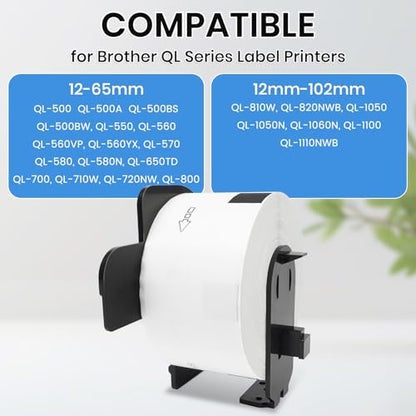 12 Roll Compatible with Brother DK-1208 Large Address Labels 4800 Pcs - size: 1.5" X 3.5”
