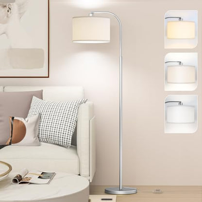 Silver Floor Lamp, Arc Floor Lamps for Living Room - color: Silver