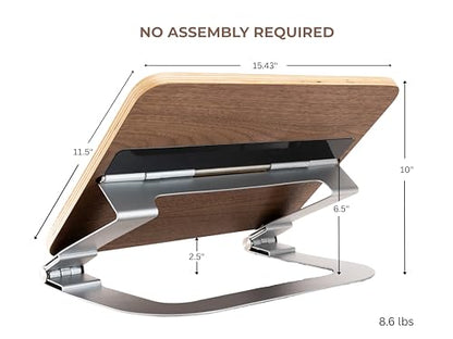Under Desk Footrest for Active Sitting – Motion Rocking Foot Rest to Bounce & Fidget While You Work – Ergonomic Wooden Desk Foot Rest for Circulation & Focus – Hopper - color: Walnut
