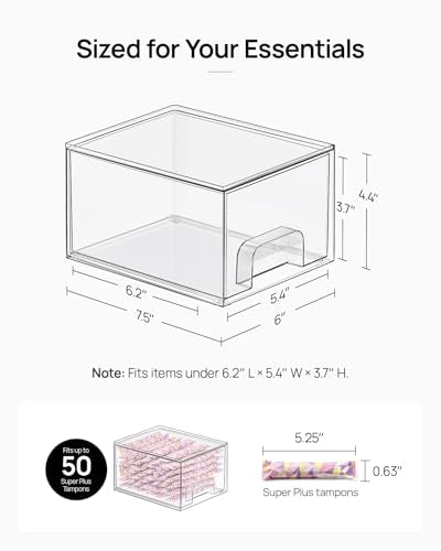 Vtopmart 6 Pack Small Clear Stackable Storage Drawers for Desk, Countertop | Bathroom Makeup Accessories Organizer, Plastic Bins For Desk, Vanity, Undersink, Medicine Cabinet ,Home Organization - style: 6pack-Clear